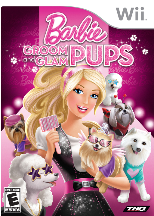Barbie: Groom and Glam Pups box art for Wii